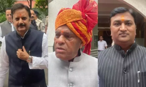 Rajendar Shukla, Gaurishankar Bisen and Rahul Lodhi (ANI)