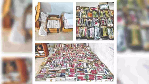 Seized paint brushes made of mongoose hair