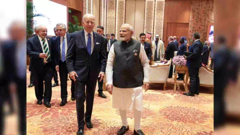 Prime Minister Narendra Modi and President Joe Biden at G20 summit (Photo/ANI)