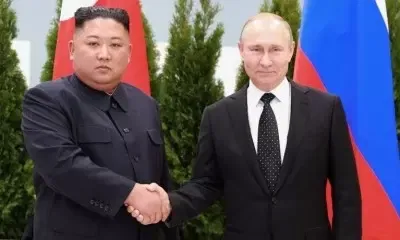 North Korean leader Kim Jong-un and Russian President Vladimir Putin (Photo: IANS)