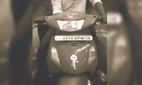 The bike with different number plate&nbsp;