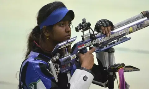 Shooter Elavenil Valarivan. (Photo- ANI)