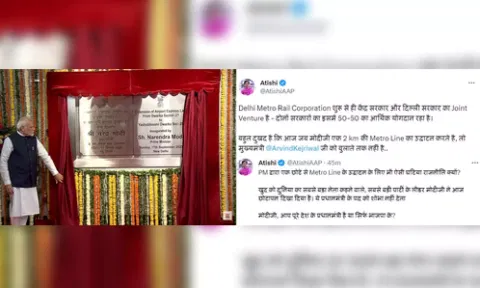 AAP hits out at Modi for not inviting Kejriwal to Delhi Metro inauguration
