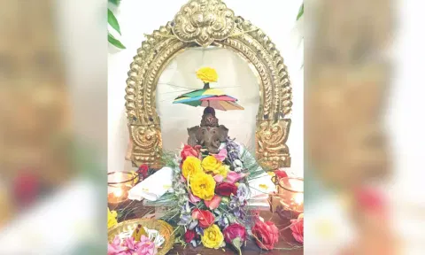 Vinayagar decorated for 'Vinayagar Chaturthi'&nbsp;