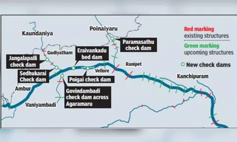 Map of Palar River