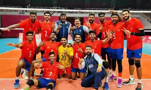 India's Men Volleyball team.&nbsp;