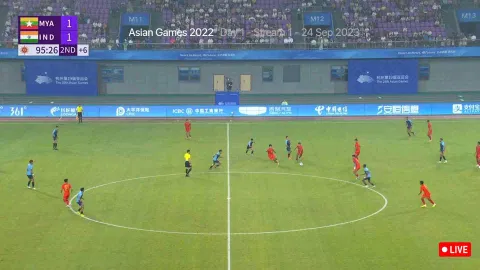 Blue tigers equalizes with Myanmar (Screengrab)&nbsp;