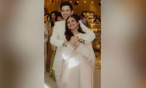 Raghav Chadha and Parineeti Chopra.