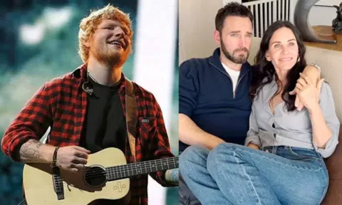 Ed Sheeran; Courtney Cox with Johnny McDaid
