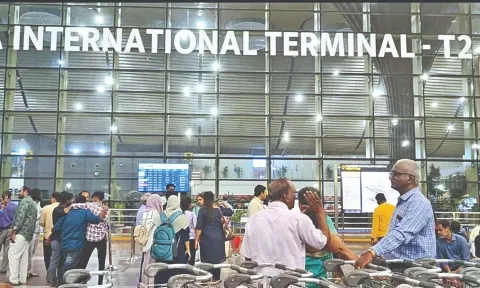 The rush at the airport was high on Wednesday compared to the recent days