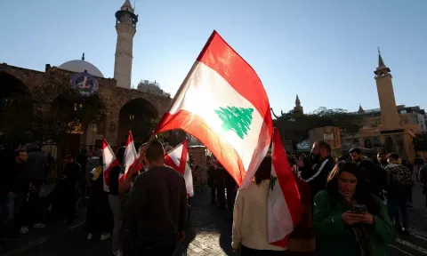 Lebanese Armenians protestors. Reuters