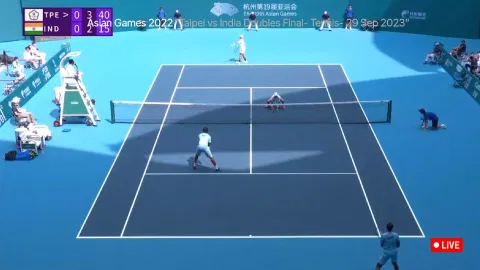 TPE leads the first set against IND (screengrab)
