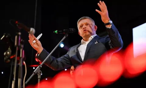 Slovakia's former Prime Minister and leader of SMER-SSD party Robert Fico