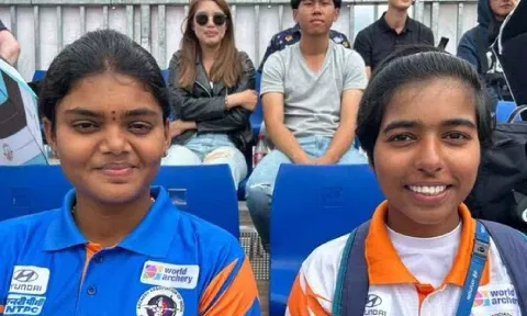 &nbsp;Aditi Swami and Jyothi Surekha Vennam (ANI)