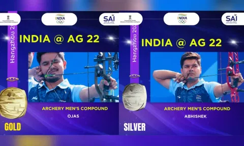 Pravin Ojas Deotale and Abhishek Verma (Image: Twitter/ SAI Media)
