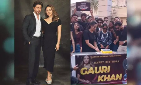 Shah Rukh Khan, Gauri Khan (Image source: Instagram), Fans in Mumbai (Image source: ANI)