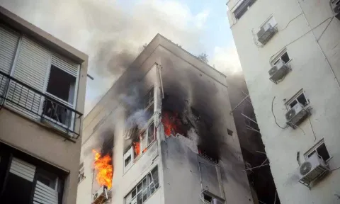 Visuals from Israel attack (Reuters)