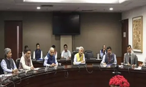 EAM S Jaishankar chairs review meeting for Op Ajay (ANI)