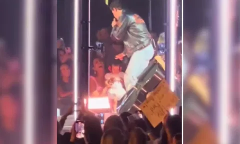 &nbsp;Malti during dad Nick Jonas's concert