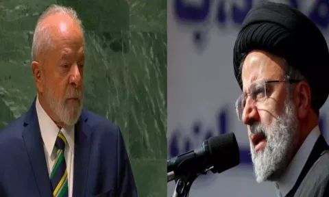 President of Iran, Ebrahim Raisi and Luiz Inácio Lula da Silva, the president of Brazil (ANI)