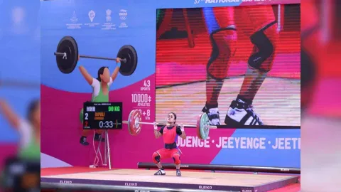 Maharashtra’s Dipali Gursale in action during 37th National Games (Image: MYAS)