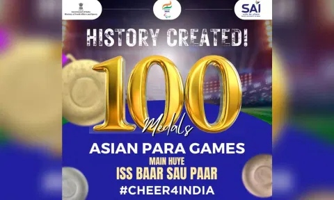 India create history, cross 100 at Asian Para Games (Photo: SAI Media/ Twitter)
