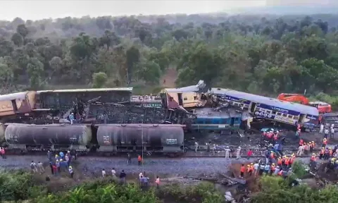 Visual from the spot. (PTI)