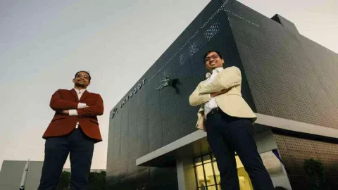 Skyroot Founders Pawan Kumar Chandana and Naga Bharat Daka
