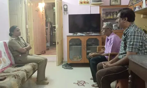 Deputy Commissioner of Police visit the house of the senior citizen to make enquiries on Friday&nbsp;