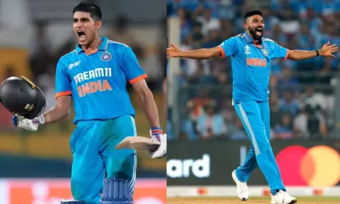 Shubman Gill (Left) &amp; Mohammed Siraj (X)