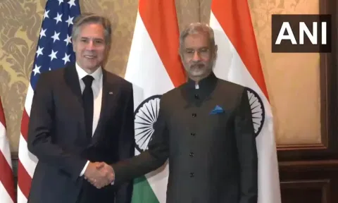 US Secretary of State Antony Blinken and EAM S Jaishankar. (ANI)
