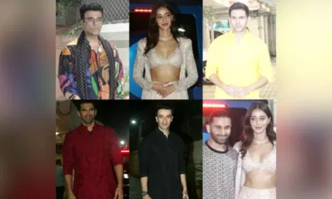 KJo, Ananya, Kartik, B-Town celebs throng Sara Ali Khan's Diwali bash