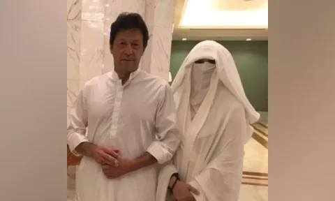 Former Pakistan Prime Minister Imran Khan &amp; Wife Bushra Bibi (Image: IANS)