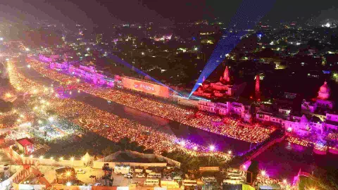 &nbsp;Deepotsav celebrations in Ayodhya (Photo/IANS)