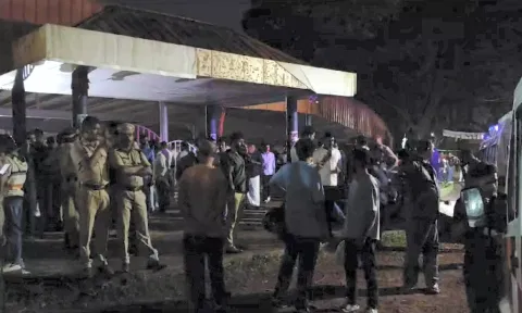 Visual from the spot. (PTI)