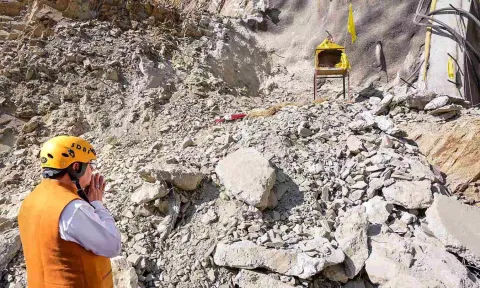 Visual from the site. (PTI)