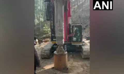 Visual of the vertical drilling from earlier today
