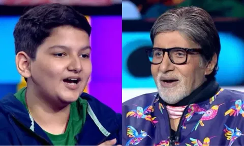 Amitabh Bachchan on the sets of KBC