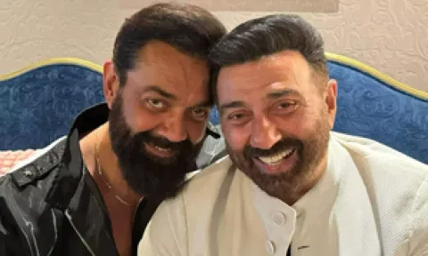 Sunny Deol with Bobby Deol. (IANS)