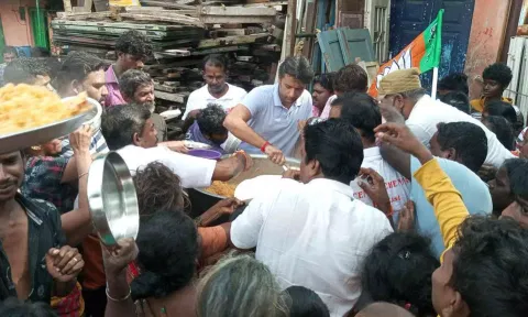 Cyclone Michaung: JP Nadda sends relief materials to TN; BJP workers distributes food