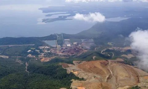 &nbsp;An aerial view of the Fenix Mine, run by the Swiss-based Solway Investment Group, in El Estor, Guatemala (Photo: Reuters)