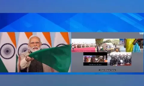Prime Minister Narendra Modi flags off Viksit Bharat Sankalp Yatra in 5 states