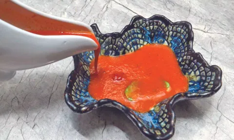 Basil and tomato soup