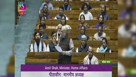 Union Home Minister Amit Shah in Lok Sabha (Photo credit/ Sansad TV)