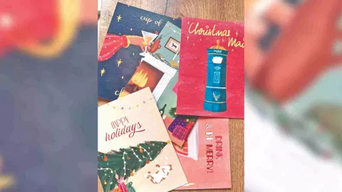 Christmas postcards crafted by Medha
