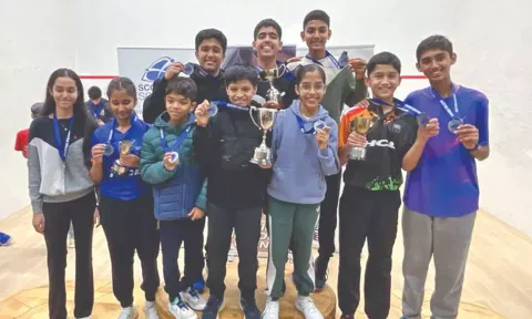 The Indian squash contingent
