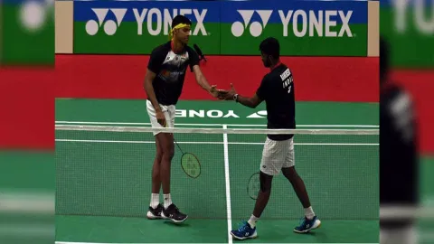 &nbsp;Satwiksairaj Rankireddy, Chirag Shetty (ANI)