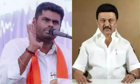 State BJP president K Annamalai, CM Stalin