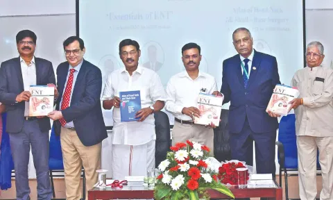 SRM IST Chancellor Dr Paarivendhar release ‘Essentials of ENT’&nbsp;