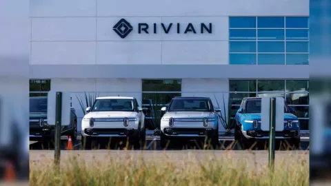 A Rivian Automotive Inc facility is pictured in Costa Mesa, California, U.S (Reuters)